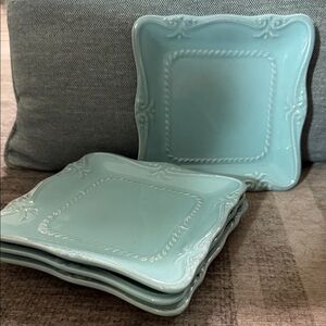 Gallery Collection Pacific Blue Southern Living Ceramic Plates - Set of 4